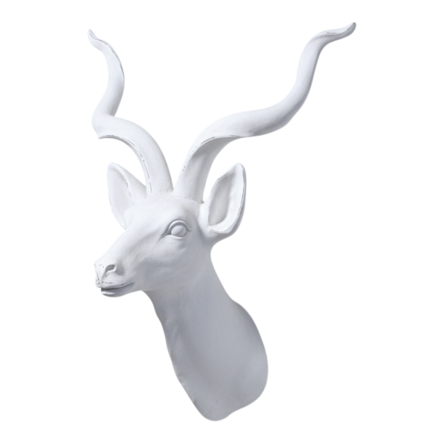 Dekofigur Polyresin Antilopenkopf (weiß)