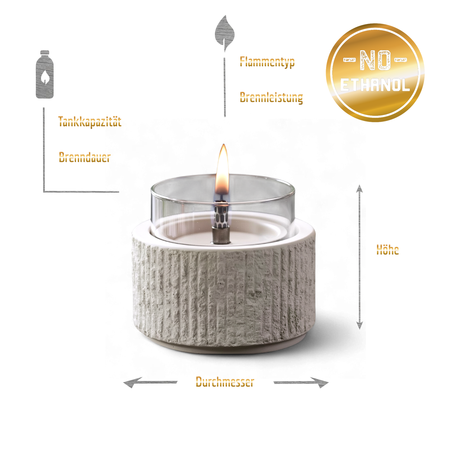 Tischfeuer 'Lotus 10' Glow