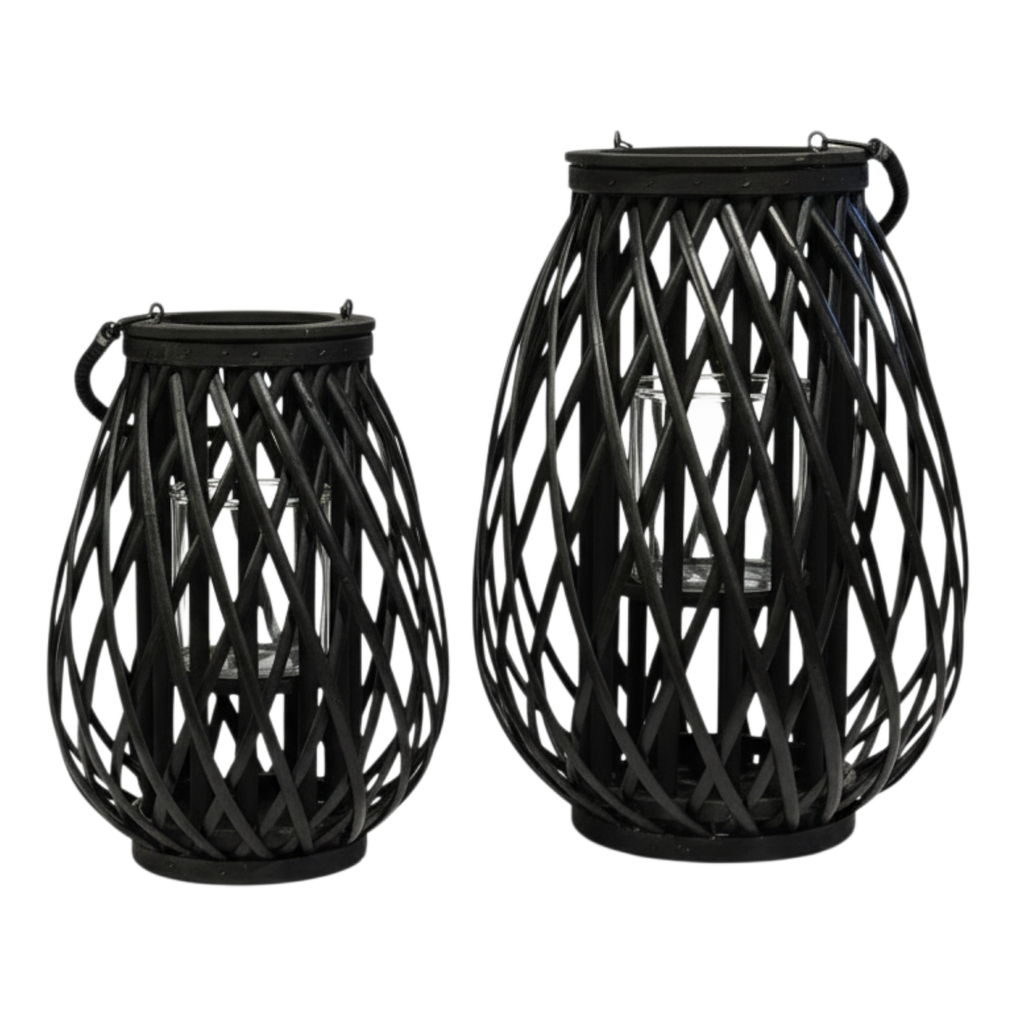 Windlicht Laterne Rattan
