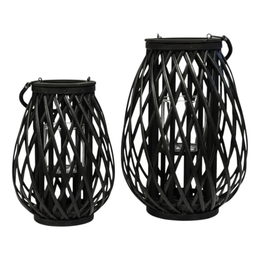Windlicht Laterne Rattan