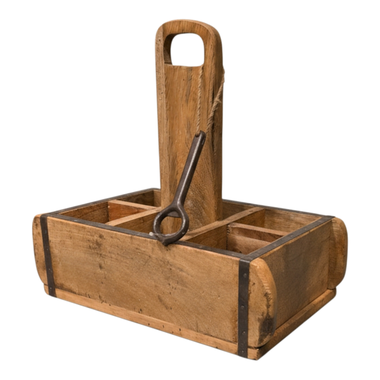 Getränkehalter Bierflasche 6er Holz