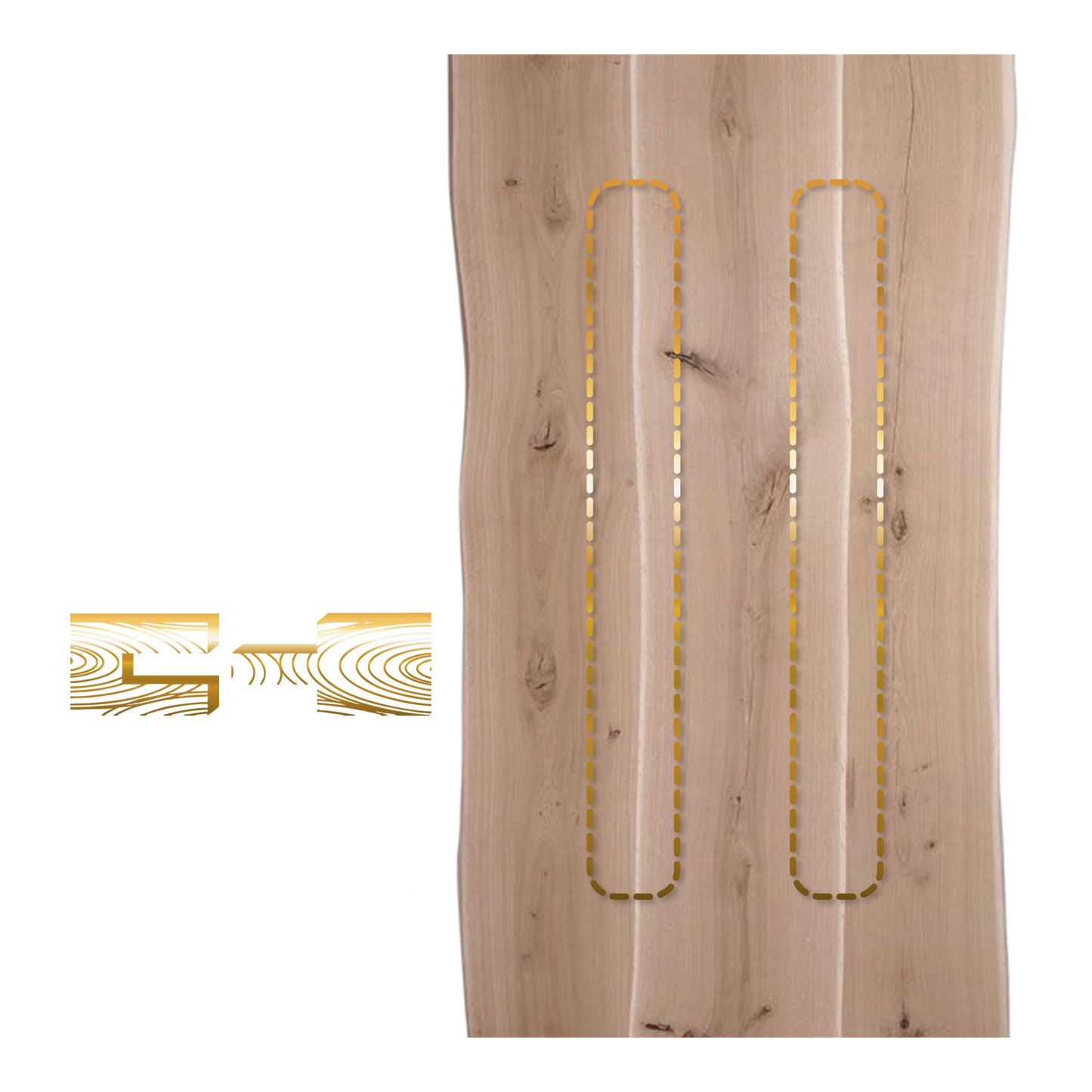 Tischplatte Eiche 'Stockholm'