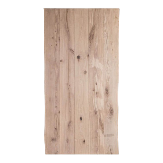 Tischplatte Eiche 'Old Style' Baumkante mit V-Fuge