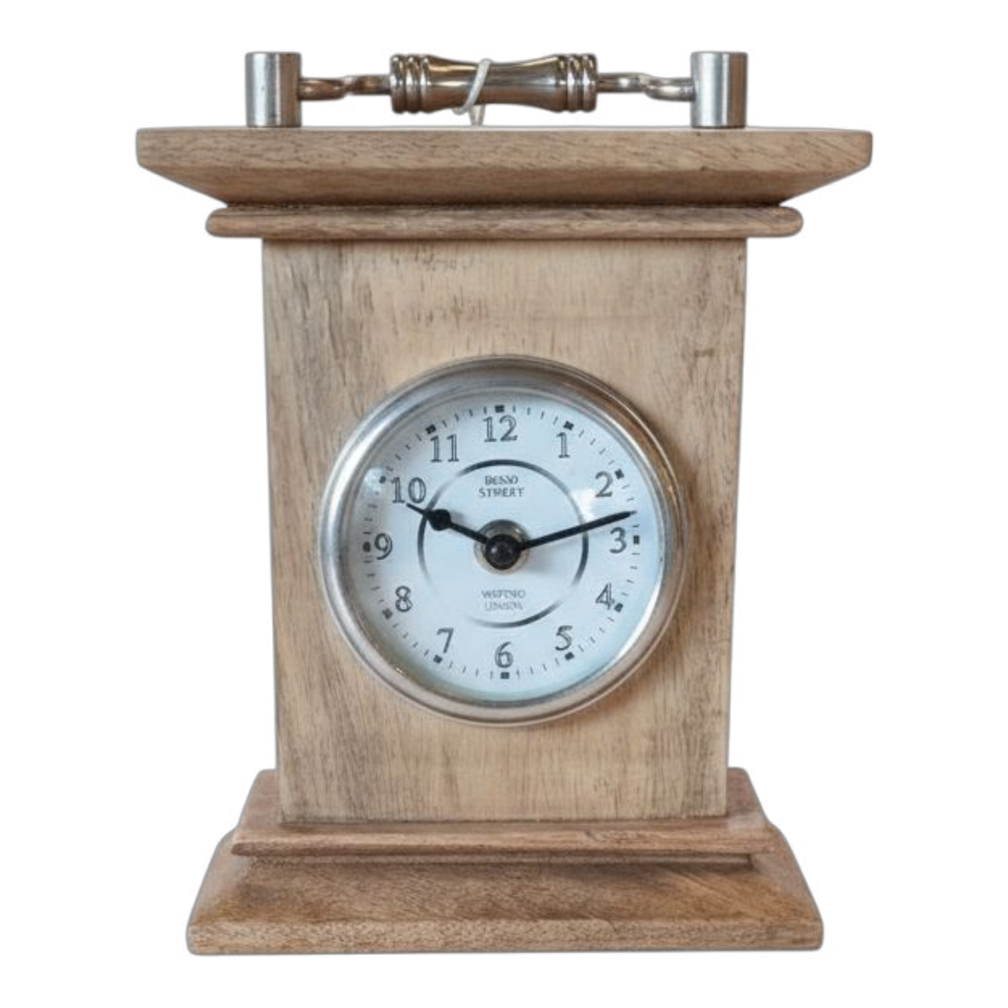 Tischuhr Vintage (natur-silber)