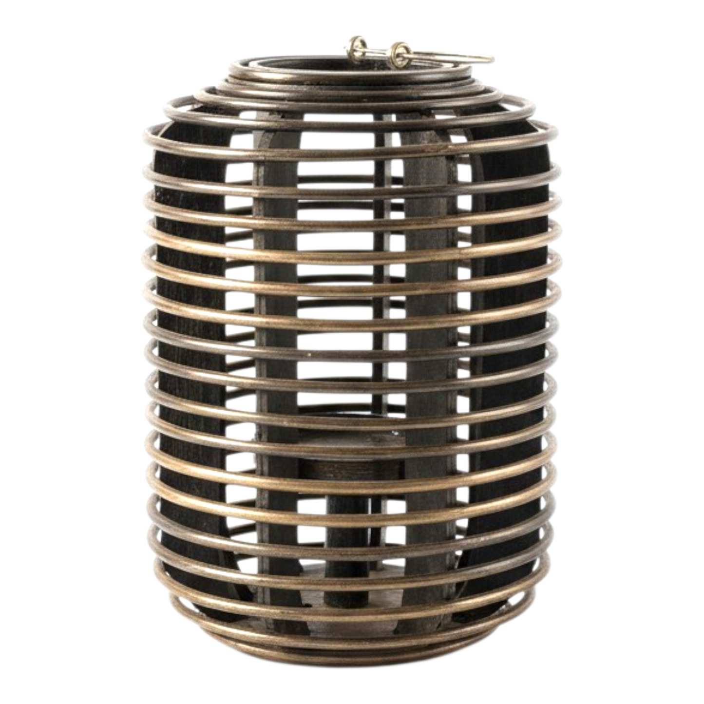 Windlicht Korb (schwarz)