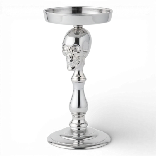 Kerzenhalter Stumpen 'Skull' (silber)