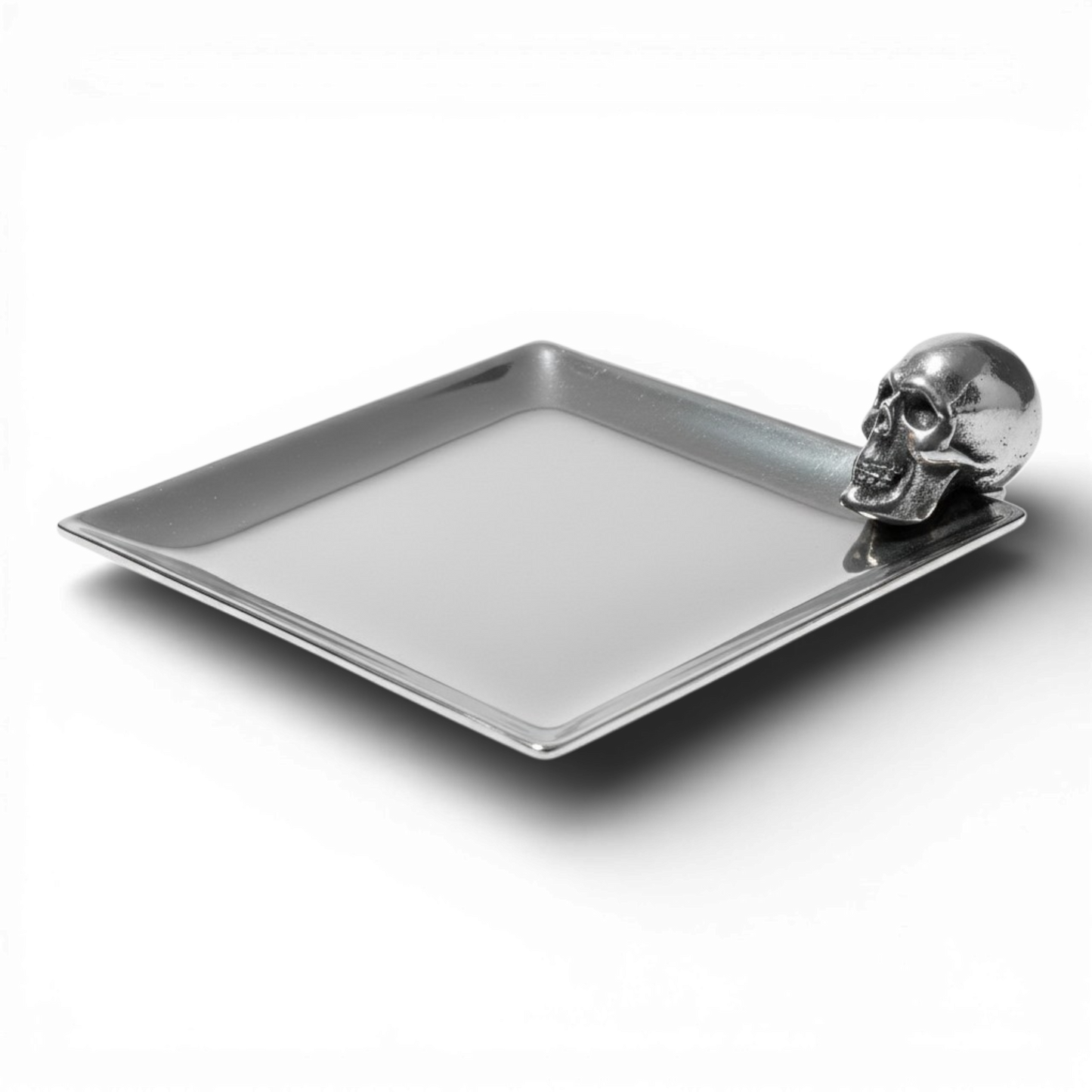 Teller Snack 'Skull' (silber)