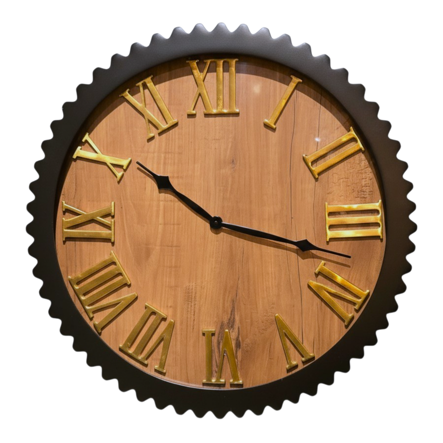 Wanduhr Zahnrad (braun-schwarz / 46)