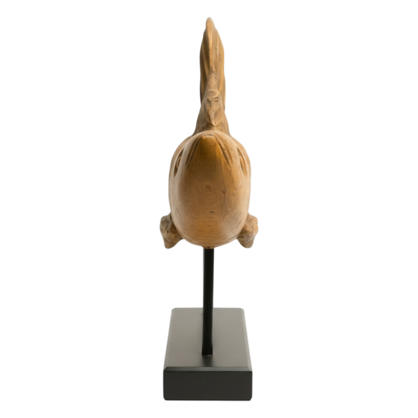 Dekofigur Holz Koi (natur-schwarz)