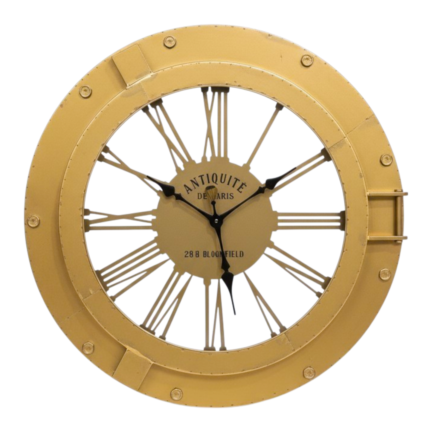 Wanduhr industrial gold