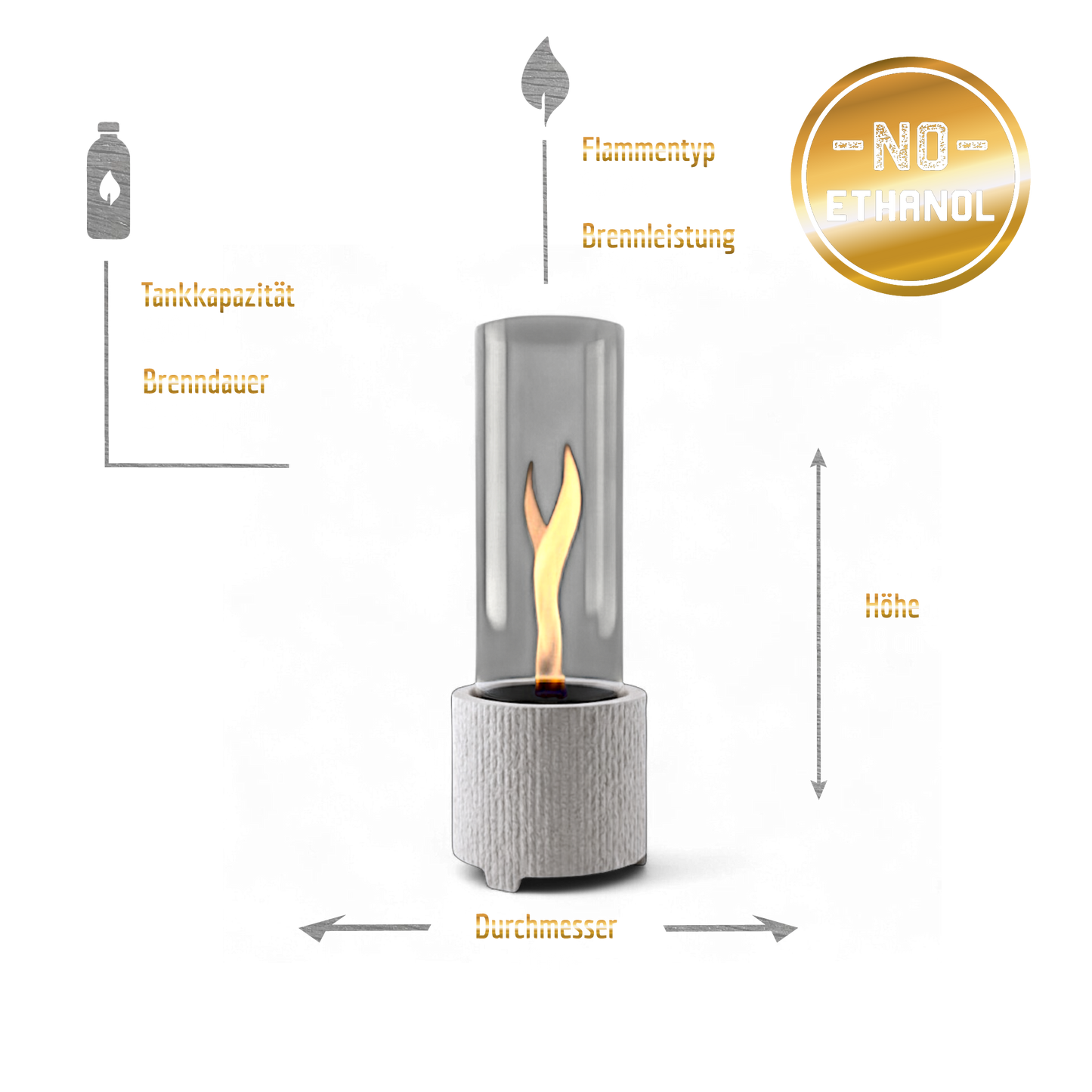 Tischfeuer 'Cycloflame' Glow